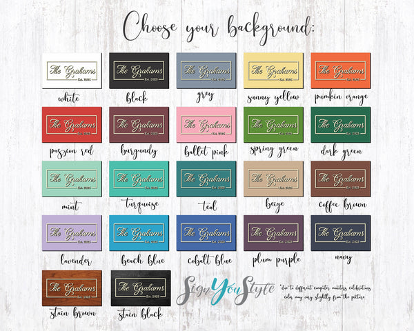 3D Last Name/Company Logo Sign, Established Wood Custom Sign with Gold Text for home, office, family reunion