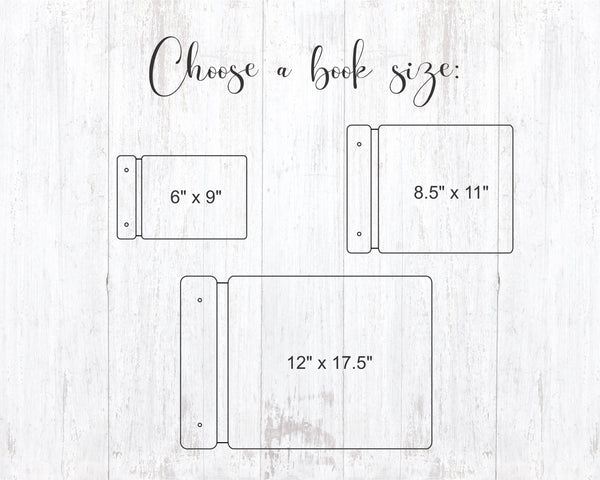 Baby shower guest book, personalized baby's first album for best wishes with custom engraved lettering and baby footprints, pregnancy mom-to-be gift