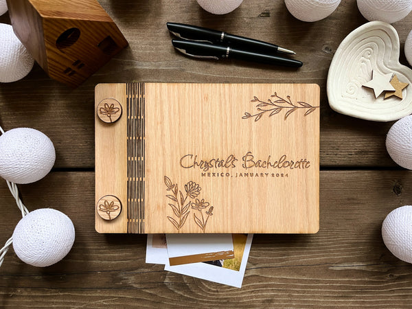 bridal shower guest book personalized with any text