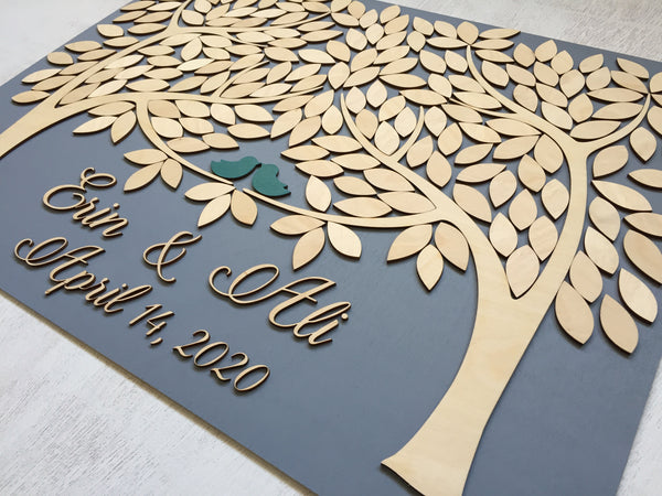 custom guest book alternative pictured from an angle