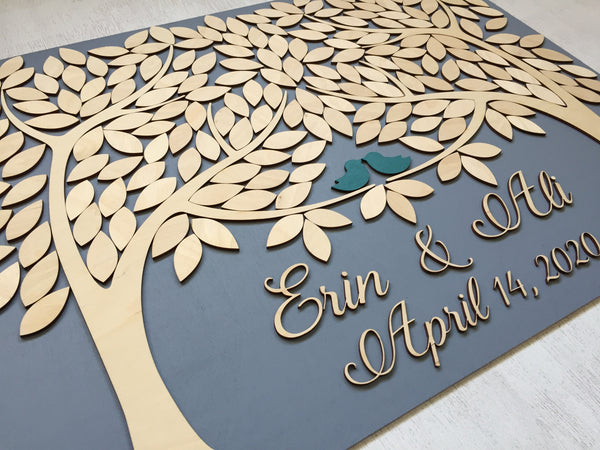 detail of custom guest book alternative