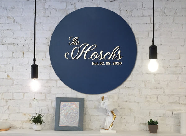 Wood wedding guestbook alternative, last name wood sign guest book, family name wood sign, anniversary, engagement, newlyweds gift, navy or select your colors