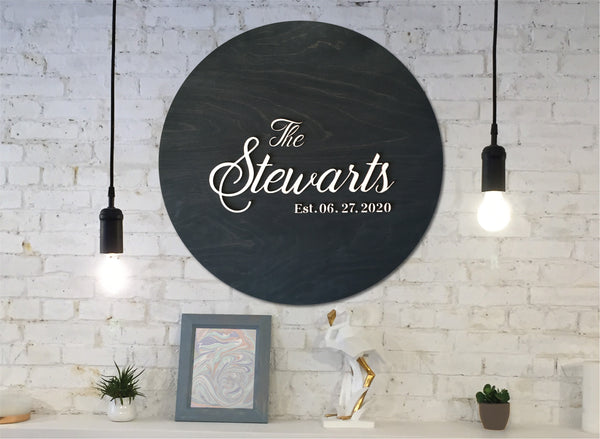 Wood wedding guestbook alternative, last name wood sign guest book, family name wood sign, anniversary, engagement, newlyweds gift, navy or select your colors