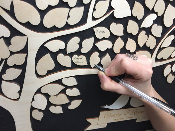 Bat Mitzvah guest book alternative, 3D wood guestbook with customizable name, date and colors