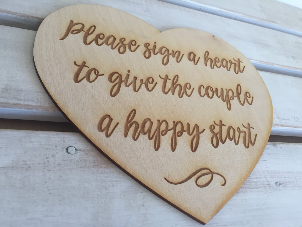 Wood Heart Sign