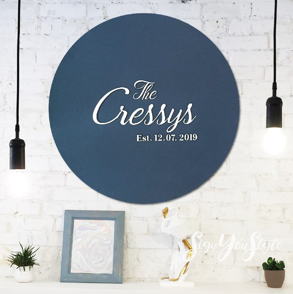 Script Family Name Sign Family name signs, established last name signs – SignYouStyle