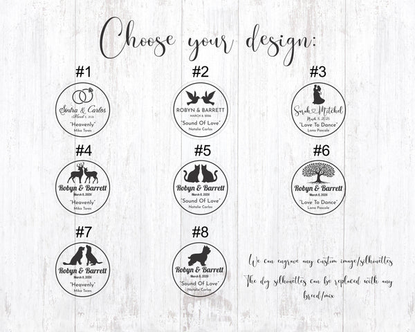 Music Record Album Guest Book Alternative, Personalized Wedding Soundtrack Guestbook- Extra Engraving Custom