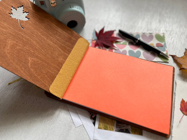 Maple Leaf Retirement Guest Book, Personalized Gift for Retiree, Veteran, Coworker Custom Engraved Wood