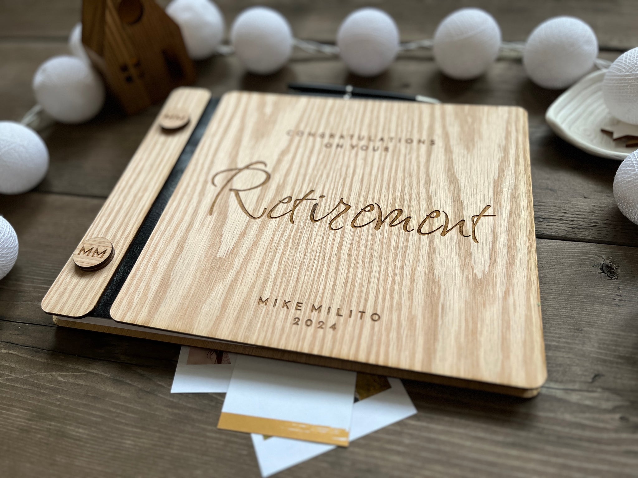 personalized retirement guest book