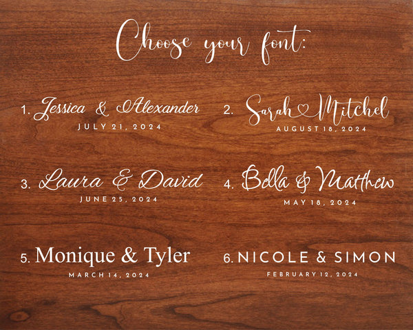 Wood wedding guest book personalized wedding album for best wishes