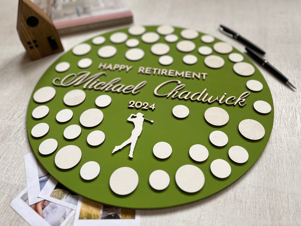 personalized golfer gift guest book alternative with golf balls