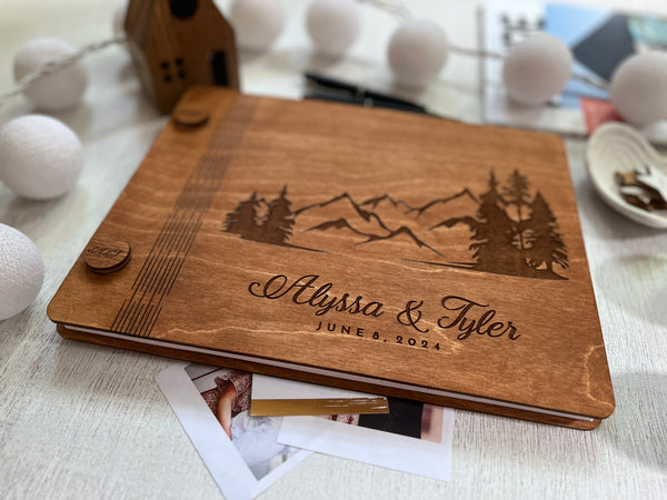 forest wedding guest book personalized adventure book personalized couple gift