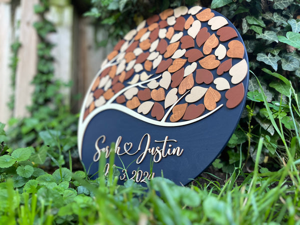 fall wedding or anniversary guest book