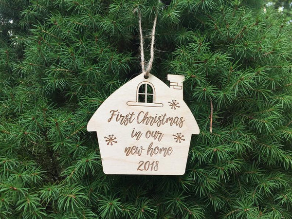 Personalized Christmas ornament First Christmas in our new home, newlyweds or new home ornament