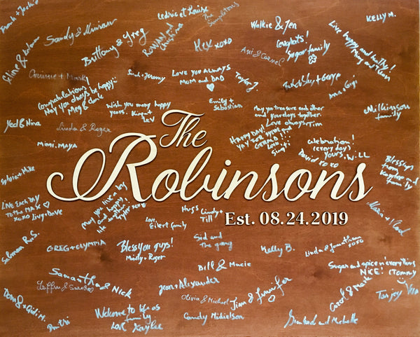 example of signed guest book by SignYouStyle.com
