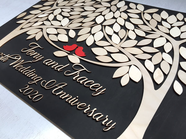 SignYouStyle guest book for wedding anniversary silver, gold or diamond or ruby wedding