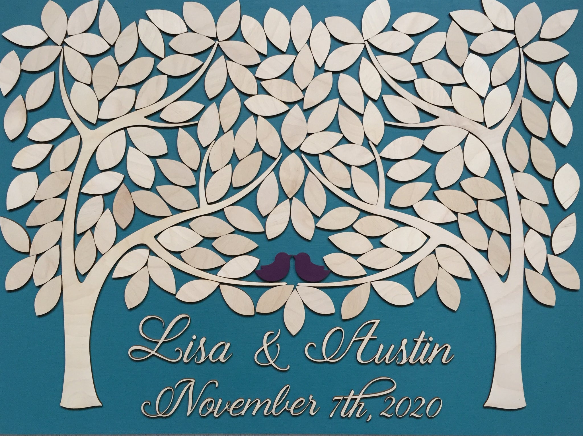  Teal custom guest book alternative with personalized details and colors signyoustyle.com