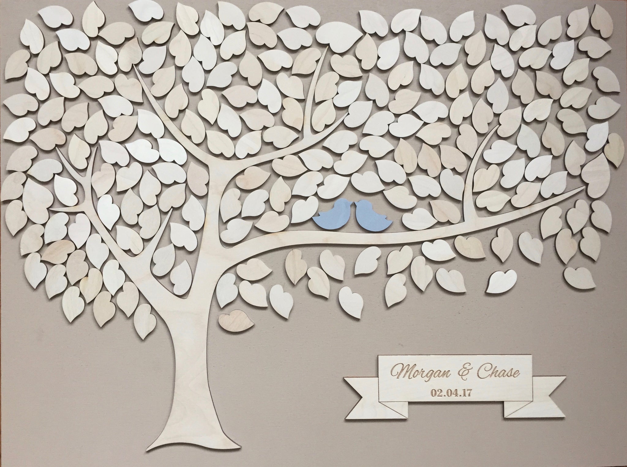 Wedding guestbook tree, personalized rustic guest book alternative SignYouStyle.com original