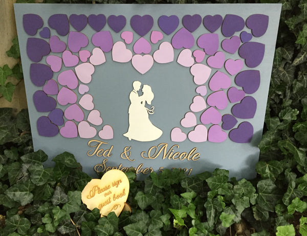 add a little guest book sign for your guestbook alternative to ask your wedding guests to sign a heart