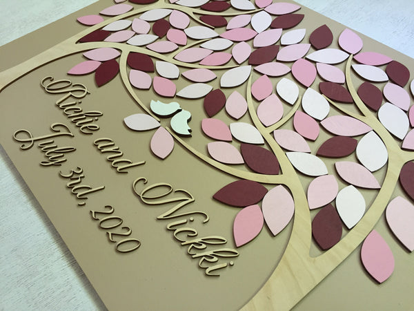Your guests can sign with a gel pen or sharpie- guest book tree of life by SignYouStyle