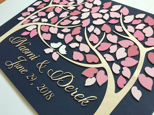 pink, blush, cherry, pose, rosy pink, coral wedding sign in book alternative