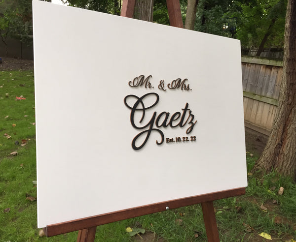 the sign can be displayed at the wedding and after signed by the guests it can be a home decor piece