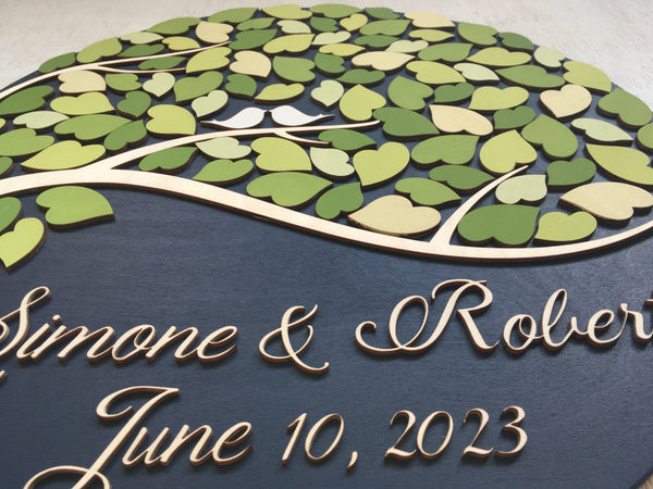 the lettering is made with your names and wedding date for a one of a kind persoanlized memento