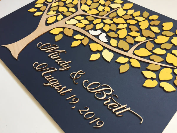 yellow fall guestbook sign